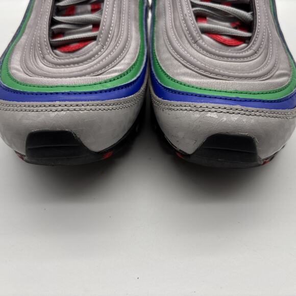Size 8.5 - Nike Men\'s Air Max 97 QS #C15012 Grey, Blue & Green, paint scuff heel main image 15